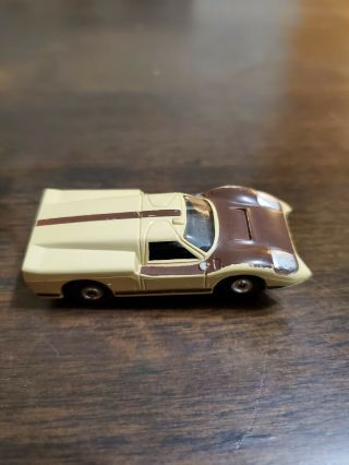 Aurora Ho Tjet Slot Car.  1382.  Brown Ford J Car.  From 1966