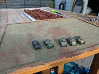 5 Resin And Metal French Somua S - 35 Tanks Flames Of War 15mm Ww2