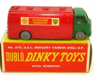 Dinky Dublo No.  70 Aec Shell Bp Tanker - & Boxed