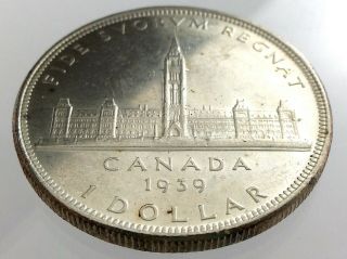 1939 Canada 1 One Dollar Silver Canadian Uncirculated George Vi Coin M100