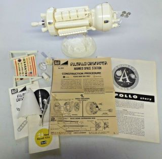 Vintage Mpc Pilgrim Observer Space Station Model Kit 1/100 Partial Built