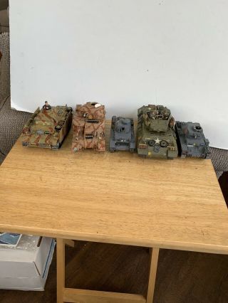 5x Built 1/35 Wwii Panzer Iii M3 Grant Panzer 35t Panzer 38t M10 Painted