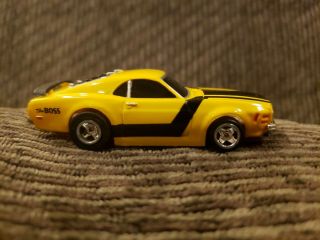 Life - Like HO Scale Slot Car 1970 Boss Mustang “the Boss” Yellow 3