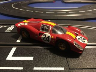Scalextric Ferrari 330 P4 Analog Slot Car With Lights And Display Case
