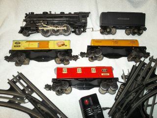 Prewar Lionel 1666 Set Engine With Tender,  Cars Trac & Switches