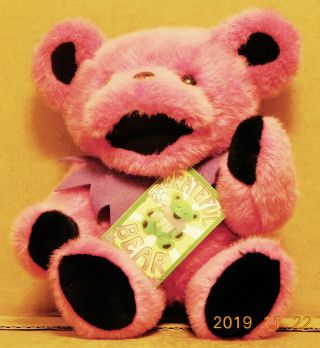 Grateful Dead Stuffed Steven Smith Pink/fuchsia Jointed 12” Bear 1990