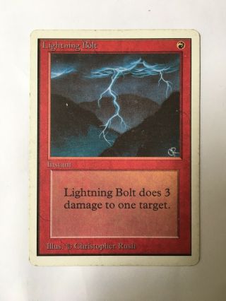 Mtg - Lightning Bolt - Unlimited Edition