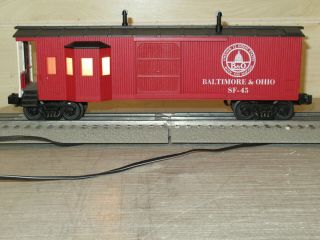 Mth Baltimore & Ohio Bay Window Work Caboose With Operating Whistle Sf - 45,  Xx