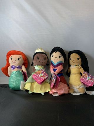 Disney Princess Ariel The Little Mermaid Stylized 5 - Inch Bean Plush Doll Bundle