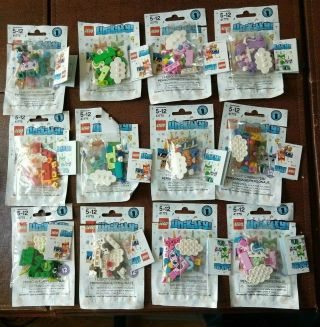 Lego Unikitty Minifigures Series 1 Complete Set Of 12 In Poly Baggies