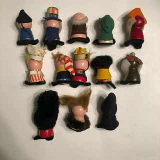 (13) Vintage Kellogg ' s Cereal Premium Wooden Doll Mini Little People Wood Dolls 2