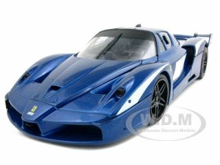Boxdented Ferrari Fxx Evoluzione Blue 1:18 Diecast Model Car By Hotwheels T6922