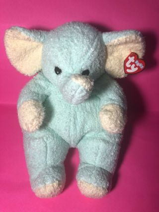 Ty Baby Elephantbaby - The Yellow And Green Elephant (w/ Rattle)