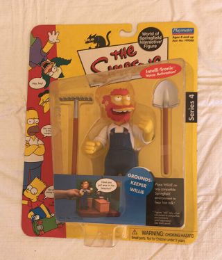 2001 Noc Simpsons Wos Series 4 Action Figures Groundskeeper Willie