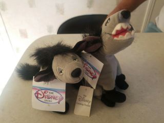 Vtg Set Of 2 Hyenas Lion King Disney Store 8 " Bean Bag Plush Dolls Shenzi Banzai