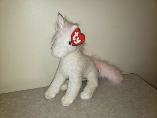 Nwt 1996 Ty Sparkles Unicorn Plush 10” White Pink Hair / Mane