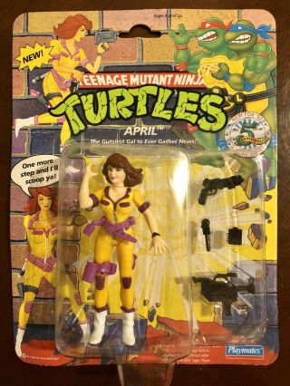 Teenage Mutant Ninja Turtles April Action Figure Tmnt 1992 Moc On Card