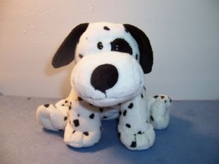 Ty Pluffies - Dotters - Dalmatian Dog - Black White Plush - 2009 - Euc