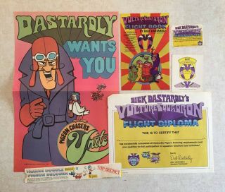 Dick Dastardly Vulture Squadron Membership Kit,  1969,  Hanna - Barbera