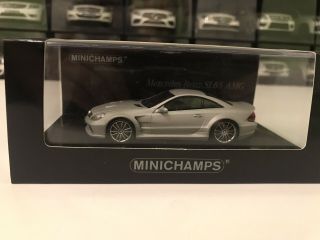 1/43 Minichamps Mercedes Benz Sl65 Amg Black Series Matt Silver