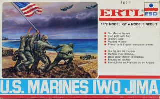 Esci Ertl 1:72 Us Marines Iwo Jima Plastic Diorama Kit 8548u