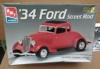 Amt Ertl 6686 Model Kit 1934 Ford Street Rod 1:25 Scale Opened Most Parts