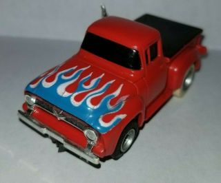 AURORA AFX 56 Ford Pick up Orange with Flames and 4 gear chassis 3