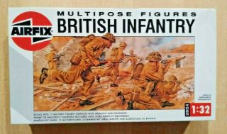 43 - 04585a Airfix 1/32 Scale Multipose Figures British Infantry Plastic Model
