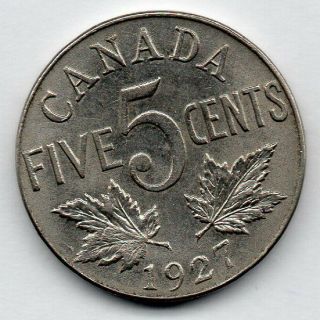 Canada 5 Cent 1927 (nickel) Coin