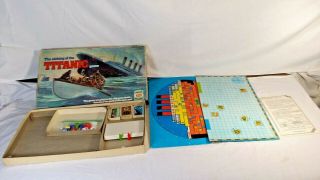1976 Ideal Vintage " The Sinking Of The Titanic " Board Game Parts Poor