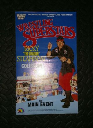 Vintage Ljn Wwf Wwe Official Wrestling Poster Ricky The Dragon Steamboat