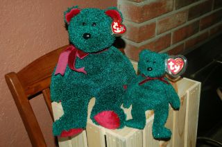 2001 Holiday Teddy The Christmas Bear - Ty Beanie Baby & Buddy - Retired Mwmt