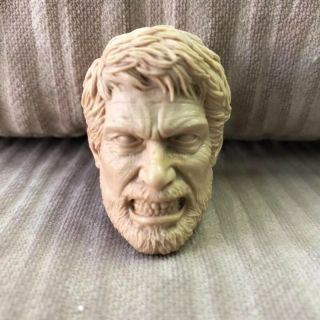 1/6 Scale The Last Of Us Tlou Joel Head Sculpt Unpainted Angry