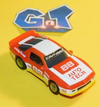 Aurora Afx Tomy Chevy Camaro Red Auto Tech 88 Slot Car Ho Running Chassis