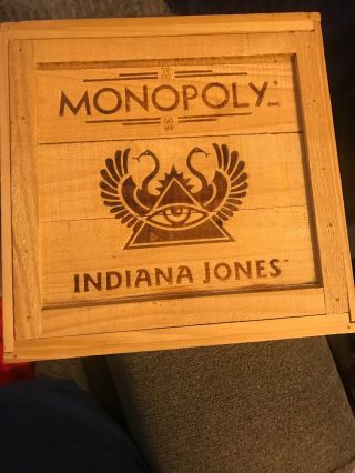 Indiana Jones Monopoly Wooden Crate Monopoly Edition