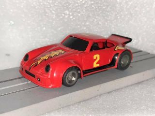 Life Like 2 Lightning Bold Red Porsche Slot Car