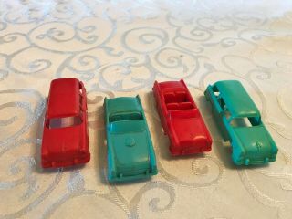 F & F Mold and Die Plastic Cars 1950 ' s Post Cereal Giveaways Set of 4 2