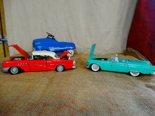 3 Die Cast Cars,  Xonex Limited Edition Champ,  1955 Buick Century & 1955 T - Bird
