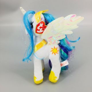 Ty Beanie Baby My Little Pony Sparkle Princess Celestia Winged Unicorn NWT 41182 2