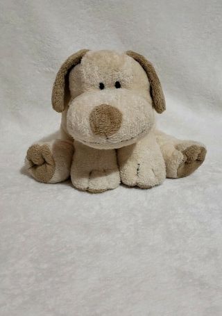 Ty Pluffies Cream Tan Plopper Puppy Dog 9 " Plush Stuffed Beanie Babies Sewn Eyes