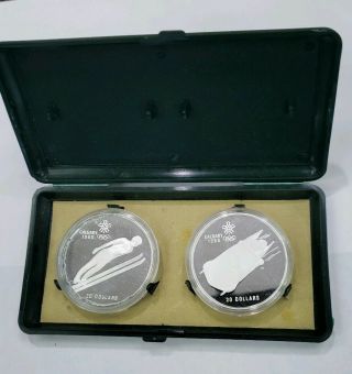 2 1988 $20 Canadian Silver Proof Olympic Coins