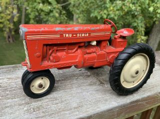 Vintage Tru Scale Tractor Toy - Red - International Harvester