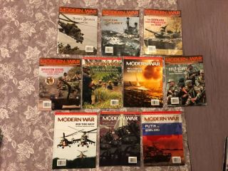10 Modern War Magazines: 7,  9,  12,  15,  16,  26 36,  41,  42,  & 43