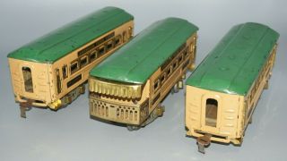 American Flyer O - Gauge Lighted (2) 3171 Coaches & (1) 3172 Observation Car