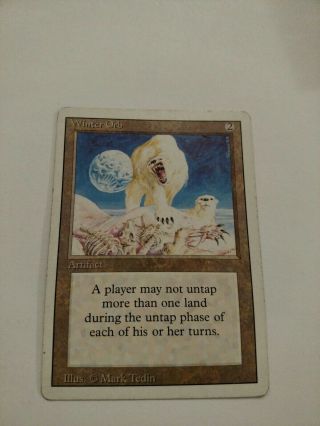 Magic The Gathering 1x Winter Orb Revised Lp Miscut