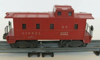 Lionel Vintage Post - War Deep Red No.  6357 Lionel Lines O/o27 Caboose