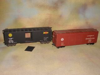 2 O - Scale 2 - Rail Kit Built Freights,  Prr Box Car 61100 & Sp Box 97731 Issues
