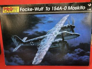 Pro Modeler Revell Monogram 1/48 Focke - Wulf Ta 154a - 0 Moskito Model Kit