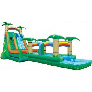 Inflatable 27 Ft.  Water Slide And Bounce House Combo Unit