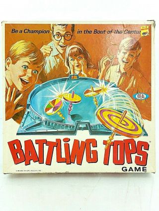 Vintage 1968 Ideal Toys Battling Tops Game Classic